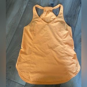 Athleta Orange Racerback Workout Tank